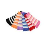 6-Pair-Women-s-Fuzzy-Striped-Toe-Socks